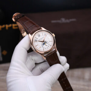 Đồng Hồ Patek Philippe Chế Tác Bọc Vàng Hồng 18K Complications 5205R Nhà Máy KM 40mm (5)