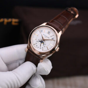 Đồng Hồ Patek Philippe Chế Tác Bọc Vàng Hồng 18K Complications 5205R Nhà Máy KM 40mm (5)