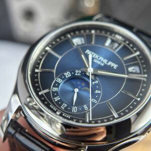 Đồng Hồ Patek Philippe Chế Tác Complications 5205G Mặt Xanh Dương Nhà Máy KM 40mm (1)