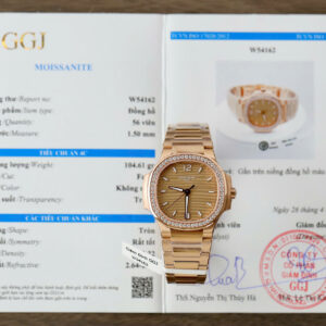 Đồng Hồ Patek Philippe Chế Tác Nautilus 7118 Bọc Vàng 18K Đính Moissanite Xưởng 3K 35,2mm (1)