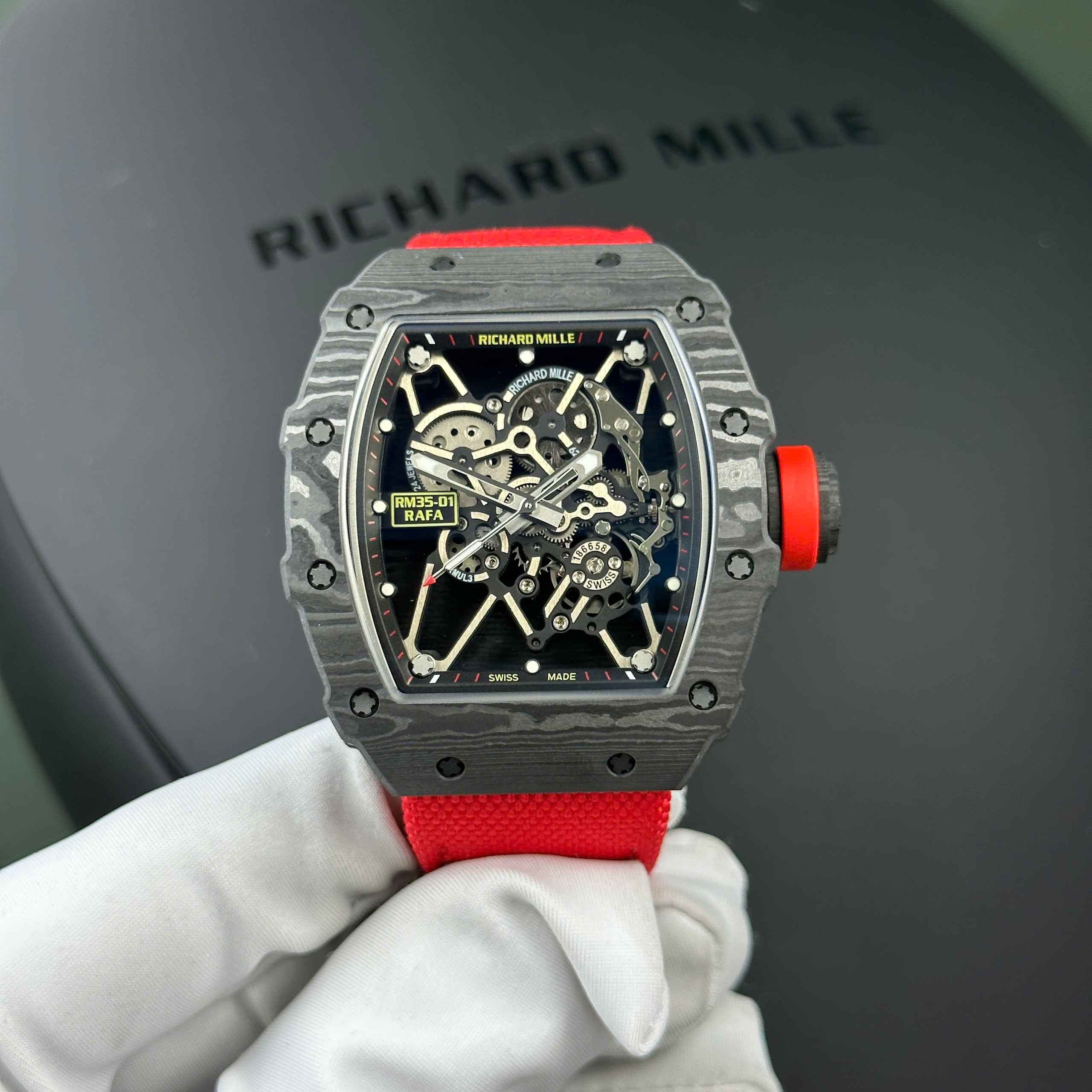 Đồng Hồ Richard Mille RM35-01 Rafael Nadal Chế Tác Carbon NTPT Nhà Máy BBR 44,5x50mm (4)