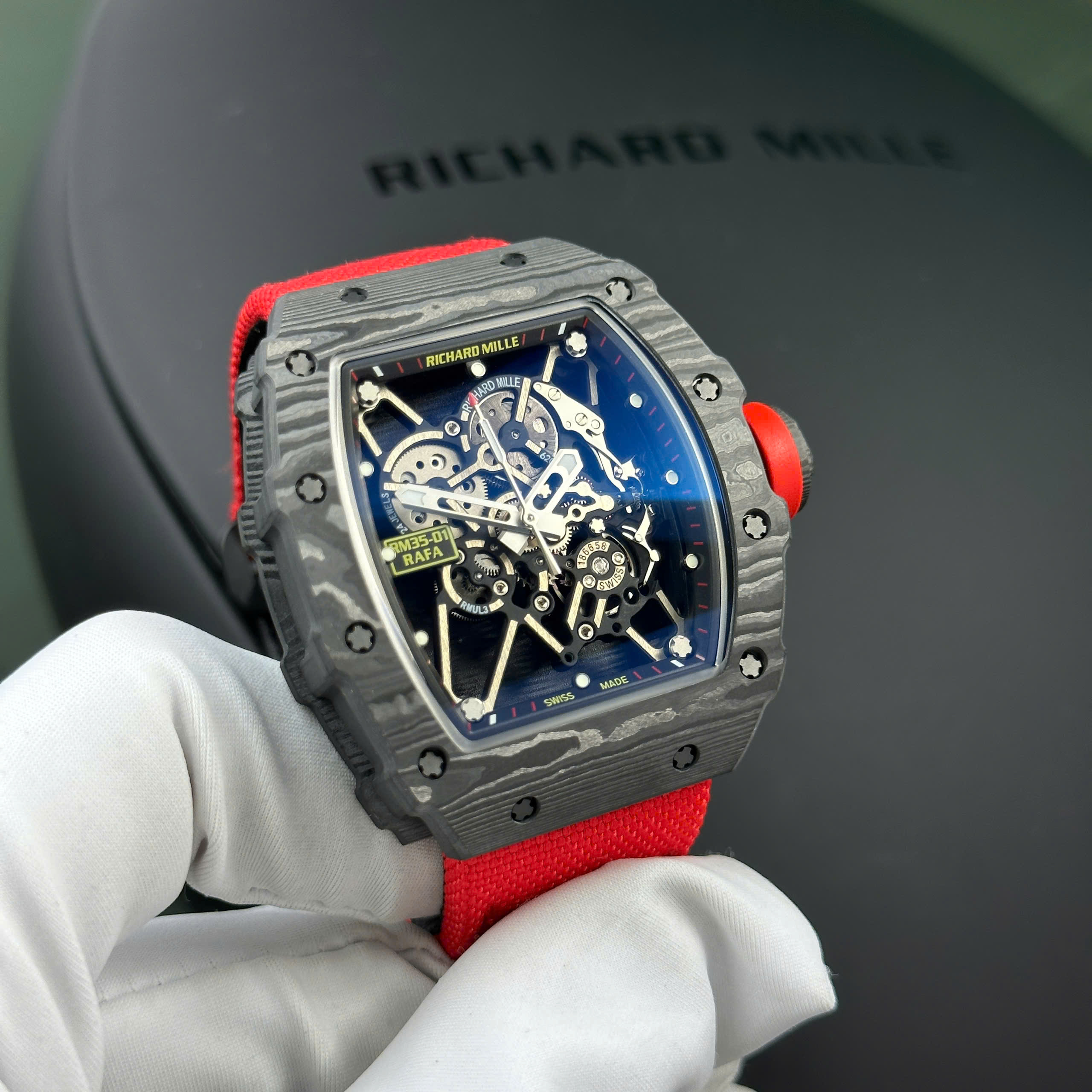 Đồng Hồ Richard Mille RM35-01 Rafael Nadal Chế Tác Carbon NTPT Nhà Máy BBR 44,5x50mm (5)
