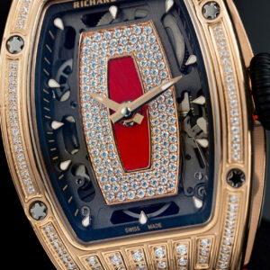 Đồng Hồ Richard Mille Rep 1 1 RM07-01 Nữ Đính Đá Dây Cao Su Màu Đỏ Xưởng ZF 32x46mm (3)