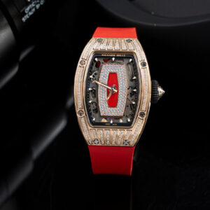 Đồng Hồ Richard Mille Rep 1 1 RM07-01 Nữ Đính Đá Dây Cao Su Màu Đỏ Xưởng ZF 32x46mm (3)