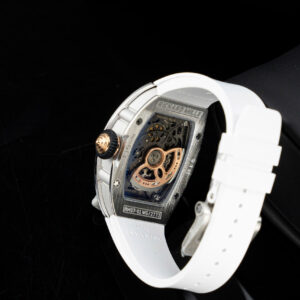 Đồng Hồ Richard Mille Rep 1 1 RM07-01 Nữ Đính Đá Dây Cao Su Trắng Xưởng ZF 32x46mm (2)