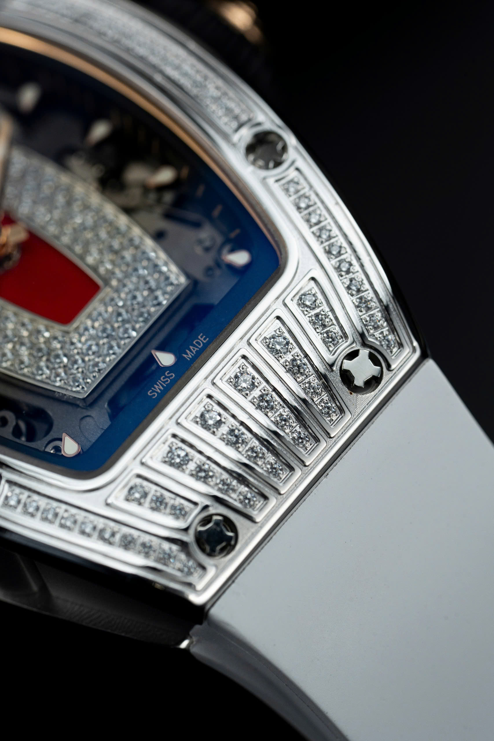 Đồng Hồ Richard Mille Rep 1 1 RM07-01 Nữ Đính Đá Dây Cao Su Trắng Xưởng ZF 32x46mm (6)