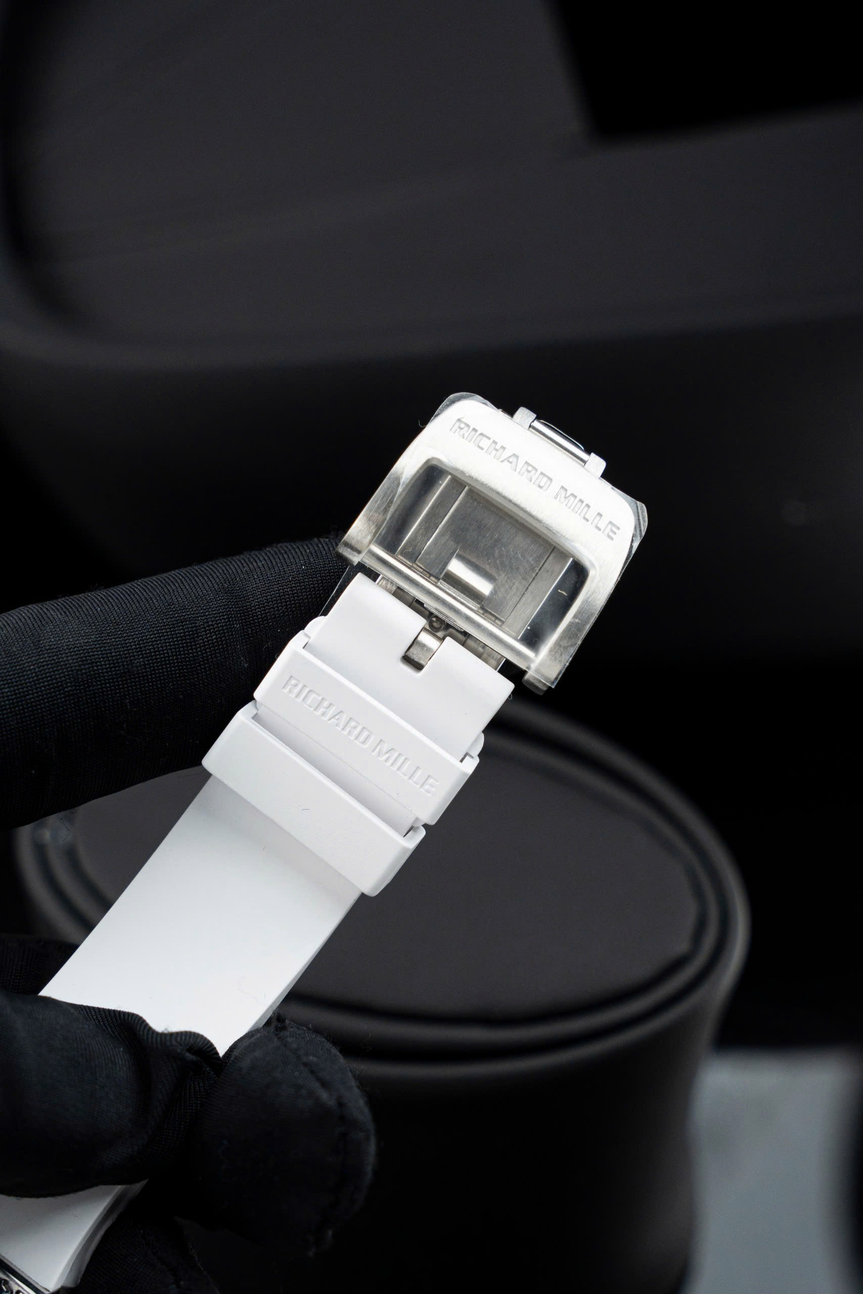 Đồng Hồ Richard Mille Rep 1 1 RM07-01 Nữ Đính Đá Dây Cao Su Trắng Xưởng ZF 32x46mm (8)