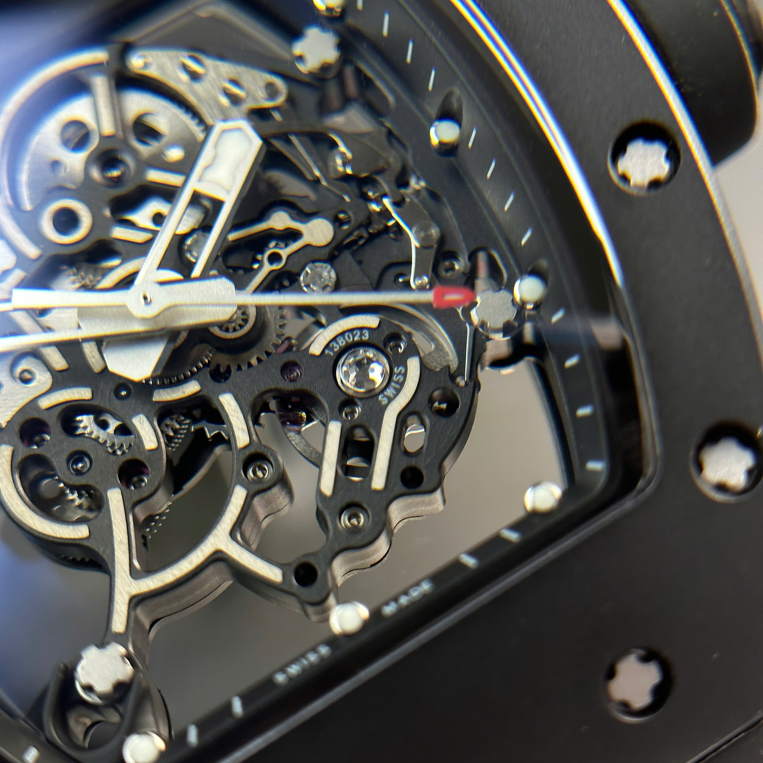 Đồng Hồ Richard Mille Replica 11 RM055 Bubba Watson Vỏ Gốm Đen Nhà Máy BBR 42,7x49,9mm (4)