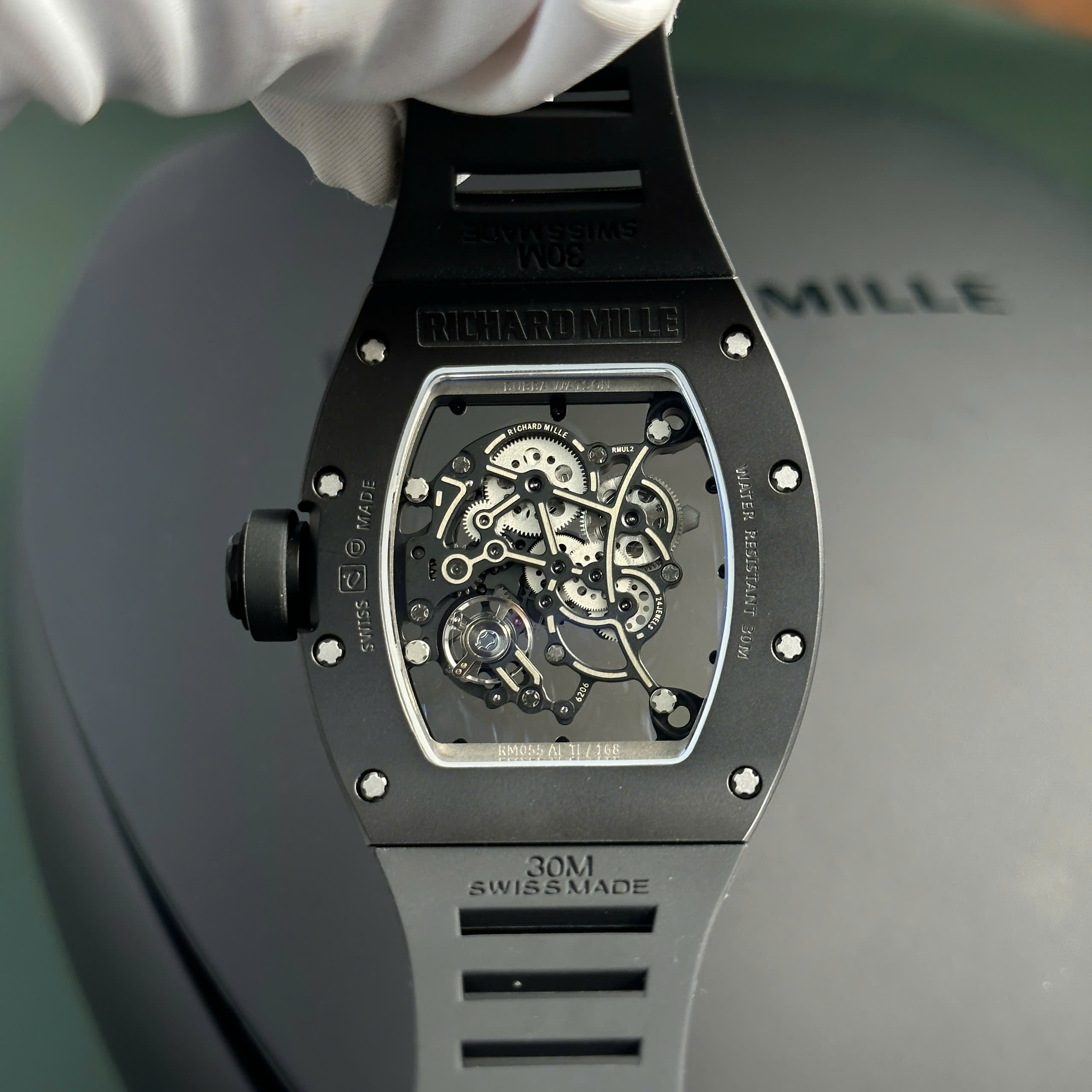 Đồng Hồ Richard Mille Replica 11 RM055 Bubba Watson Vỏ Gốm Đen Nhà Máy BBR 42,7x49,9mm (9) Đồng Hồ Richard Mille Replica 11 RM055 Bubba Watson Vỏ Gốm Đen Nhà Máy BBR 42,7x49,9mm (9)