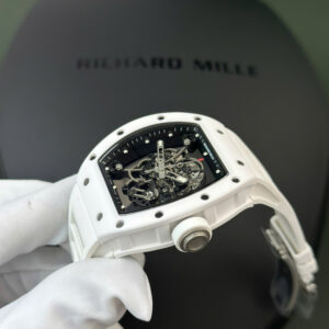 Đồng Hồ Richard Mille Replica 11 RM055 Bubba Watson Vỏ Gốm Trắng Nhà Máy BBR 42,7x49,9mm (9)