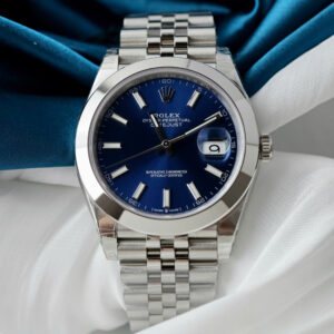 Đồng Hồ Rolex 1 1 DateJust 126300 Mặt Xanh Dương Viền Trơn Nhà Máy VS Chế Tác 41mm (3)