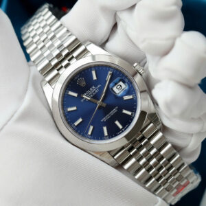 Đồng Hồ Rolex 1 1 DateJust 126300 Mặt Xanh Dương Viền Trơn Nhà Máy VS Chế Tác 41mm (3)