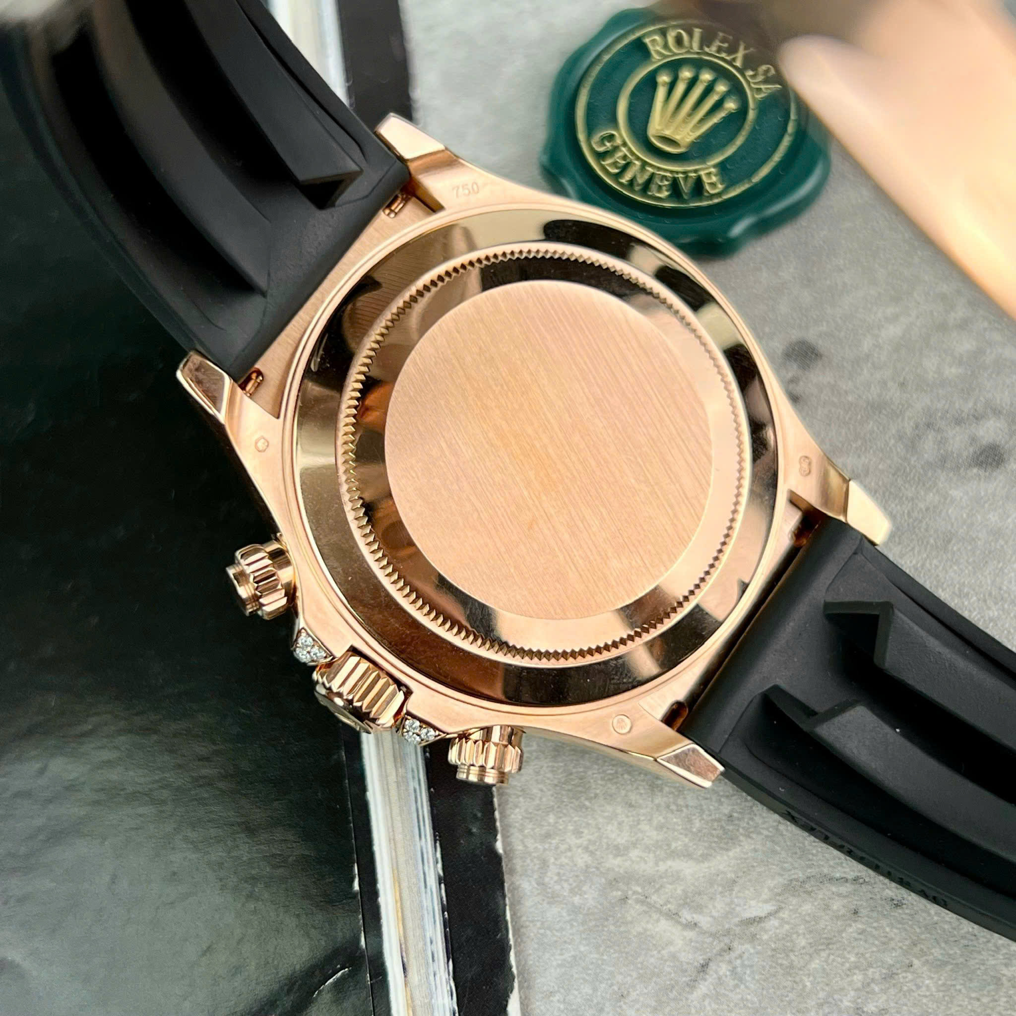 Đồng Hồ Rolex 1 1 Daytona 116595RBOW Rainbow Bọc Vàng Đính Đá Quý Nhân Tạo 40mm (1)