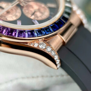 Đồng Hồ Rolex 1 1 Daytona 116595RBOW Rainbow Bọc Vàng Đính Đá Quý Nhân Tạo 40mm (10)