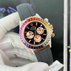 Đồng Hồ Rolex 1 1 Daytona 116595RBOW Rainbow Bọc Vàng Đính Đá Quý Nhân Tạo 40mm (10)