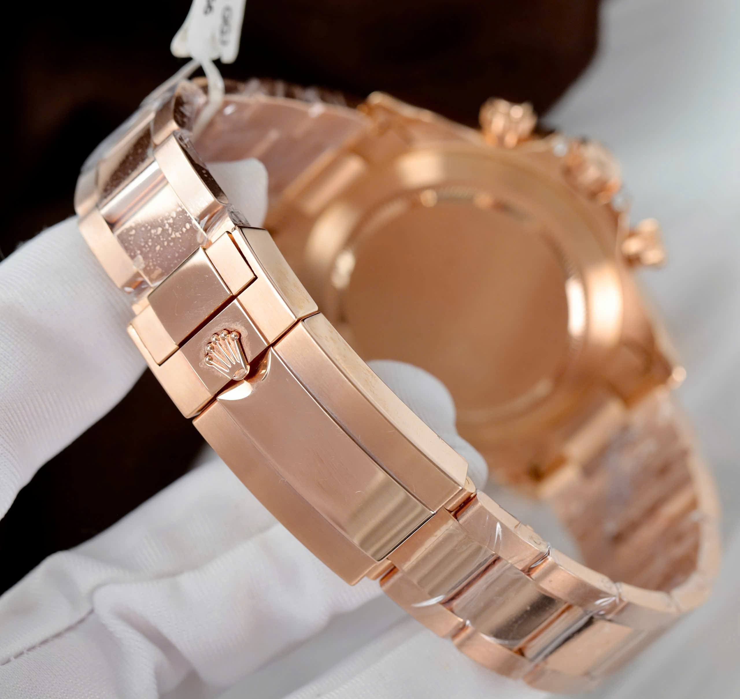 Đồng Hồ Rolex 1 1 Daytona Rainbow Độ Đá Quý Nhân Tạo Bọc Vàng Hồng 18K 40mm (1)