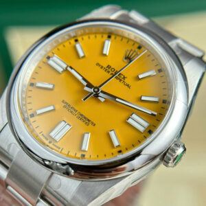 Đồng Hồ Rolex Chế Tác Oyster Perpetual 124300 Mặt Số Vàng Nhà Máy Clean 41mm (4)
