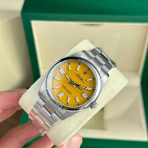 Đồng Hồ Rolex Chế Tác Oyster Perpetual 124300 Mặt Số Vàng Nhà Máy Clean 41mm (4)