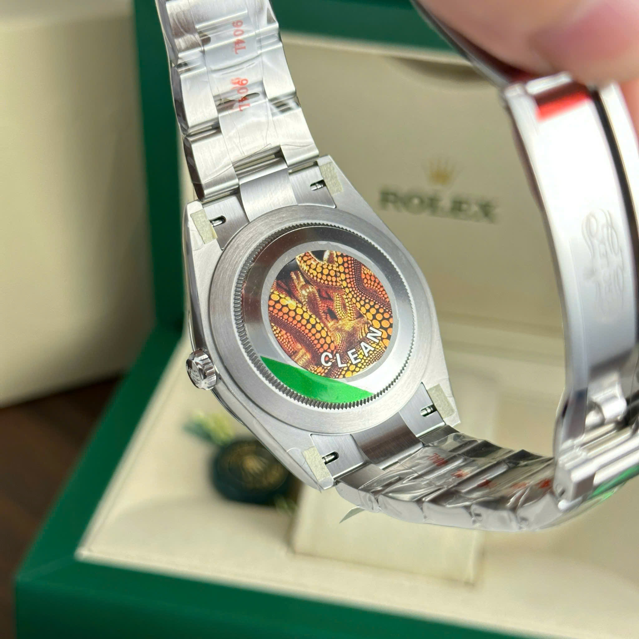 Đồng Hồ Rolex Chế Tác Oyster Perpetual 124300 Mặt Số Xanh Băng Nhà Máy Clean 41mm (13)