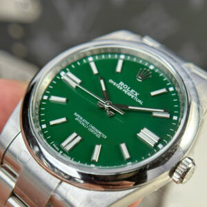 Đồng Hồ Rolex Chế Tác Oyster Perpetual 124300 Mặt Số Xanh Lá Nhà Máy Clean 41mm (5)