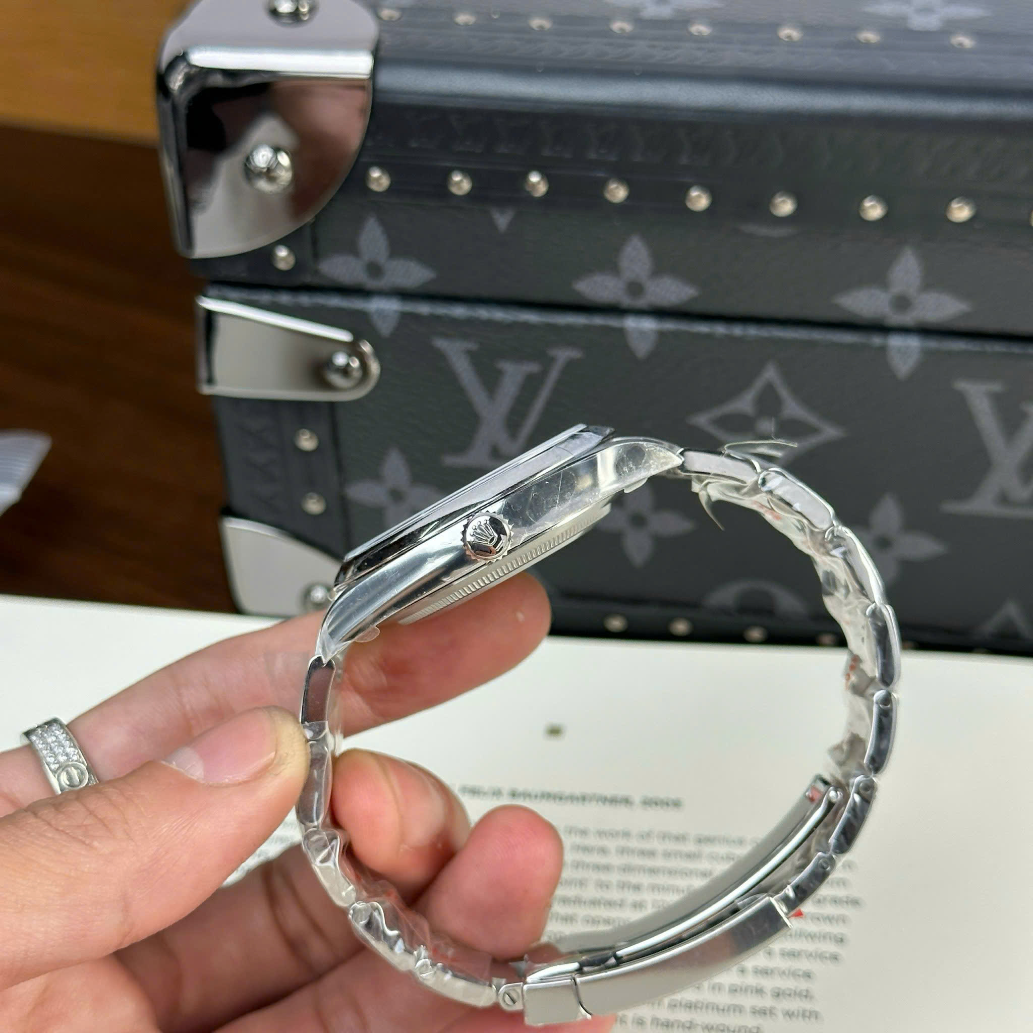 Đồng Hồ Rolex Chế Tác Oyster Perpetual 124300 Mặt Số Xanh Lá Nhà Máy Clean 41mm (3)