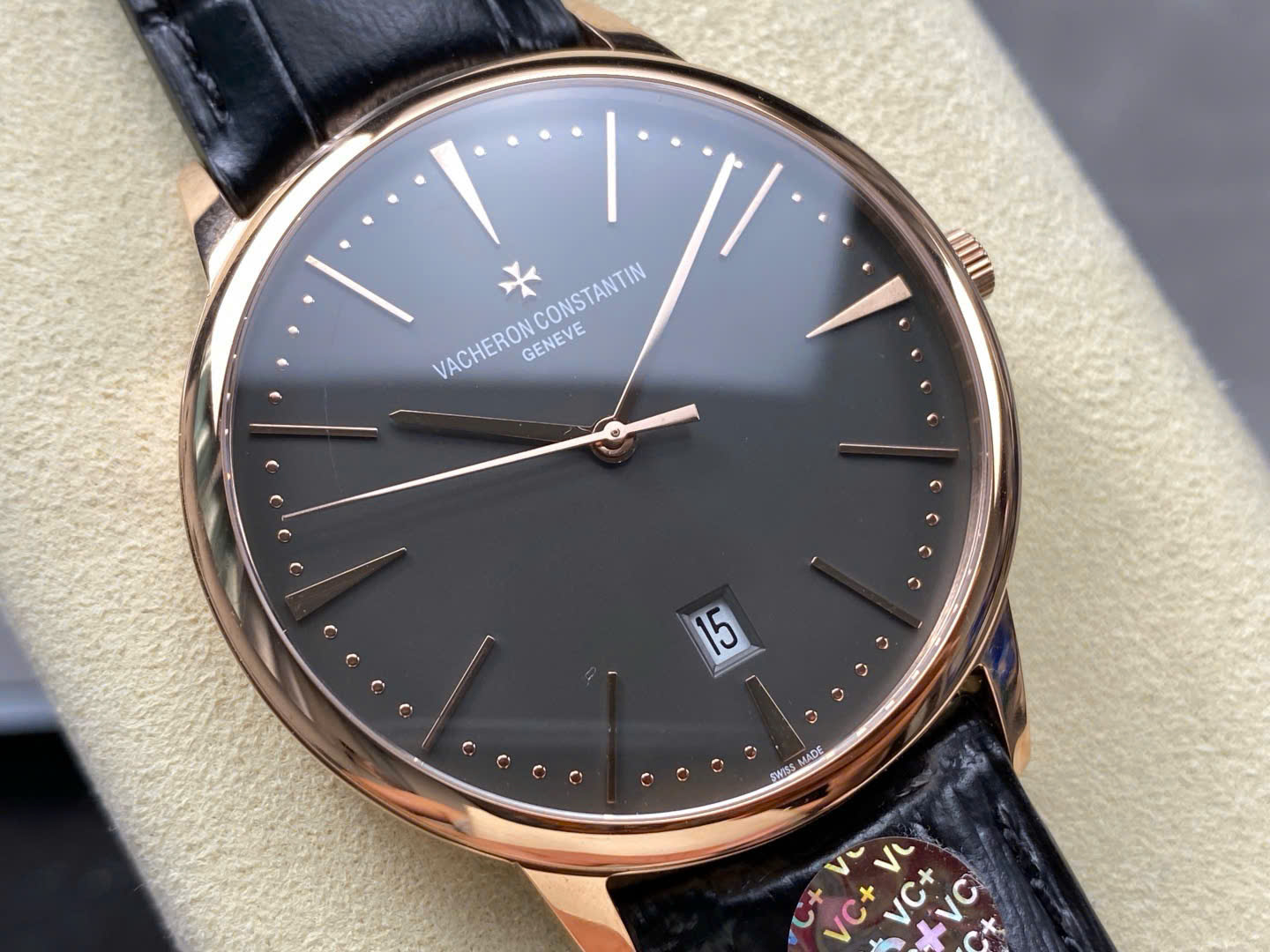 Đồng Hồ Vacheron Constantin Patrimony 85180 Rose Gold Mặt Xám Rep 11 Nhà Máy VS+ 40mm (6)