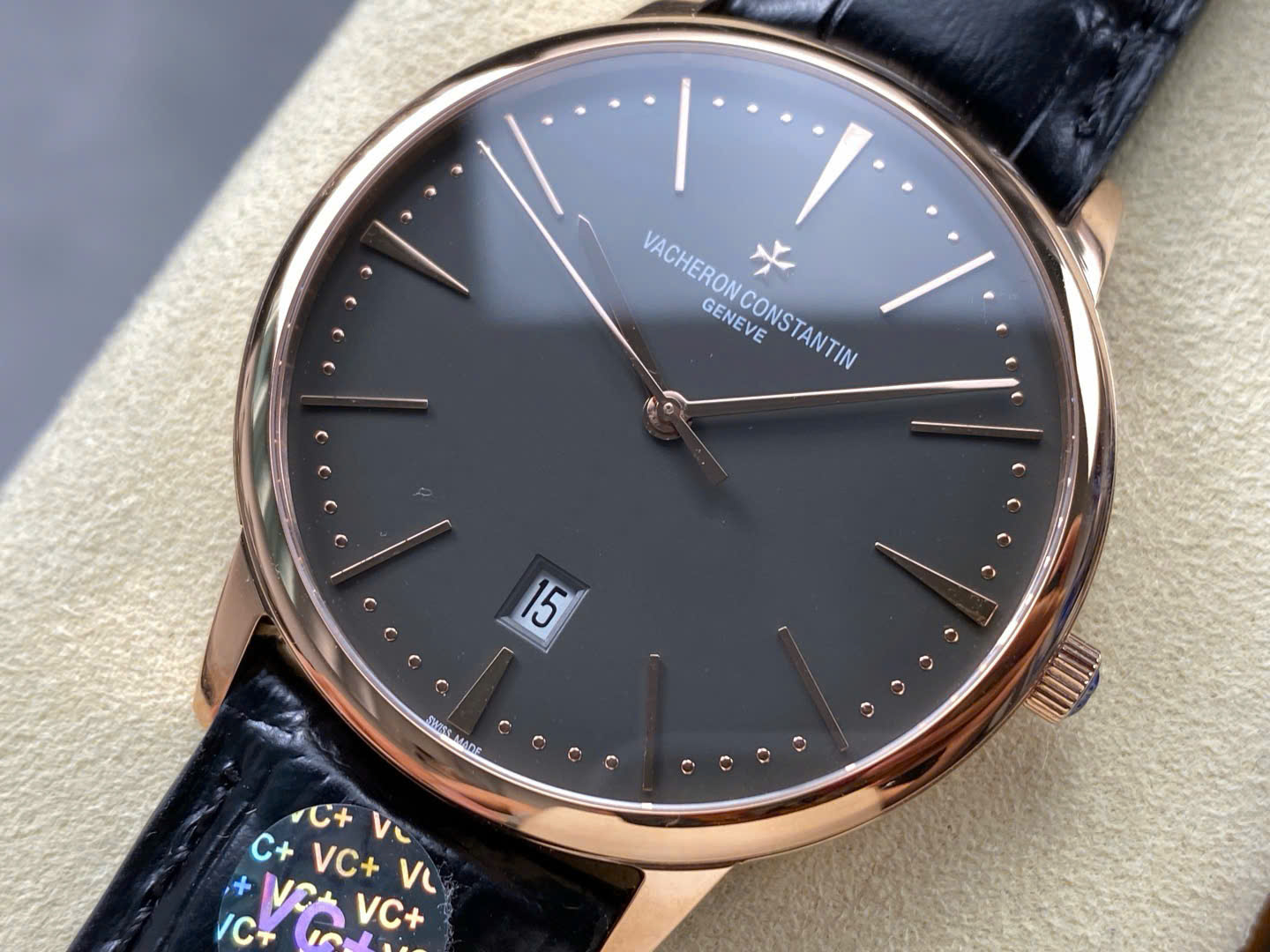 Đồng Hồ Vacheron Constantin Patrimony 85180 Rose Gold Mặt Xám Rep 11 Nhà Máy VS+ 40mm (7)