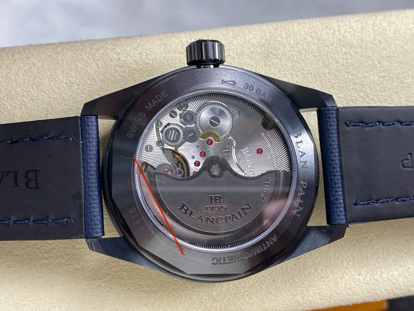 Đồng hồ Blancpain Fifty Fathoms Bathyscaphe 5000A Gốm Đen Mặt Xanh Xưởng GFF 44mm (7)