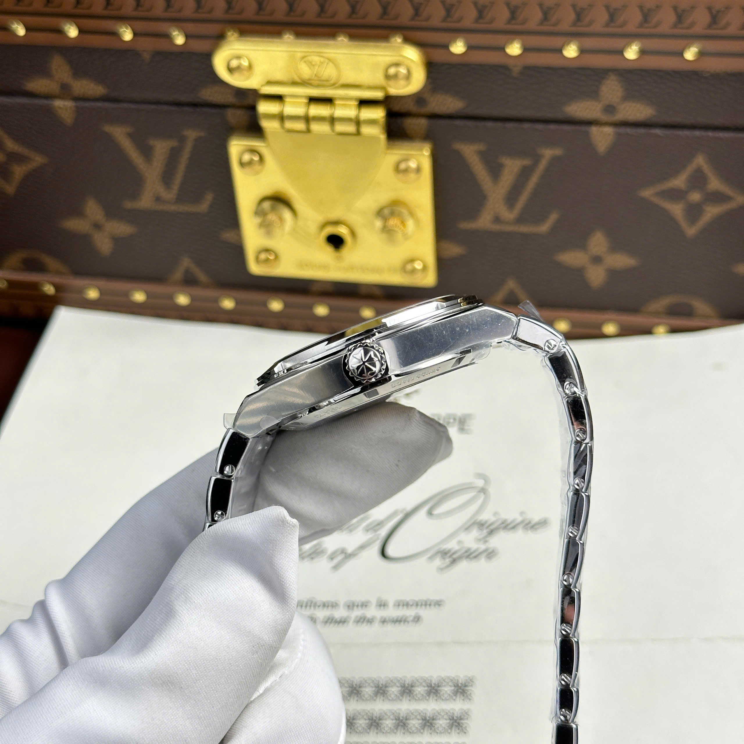 Đồng hồ Vacheron Constantin Chế Tác Overseas 4500V Mặt Đen Nhà Máy MKS 41mm (7)