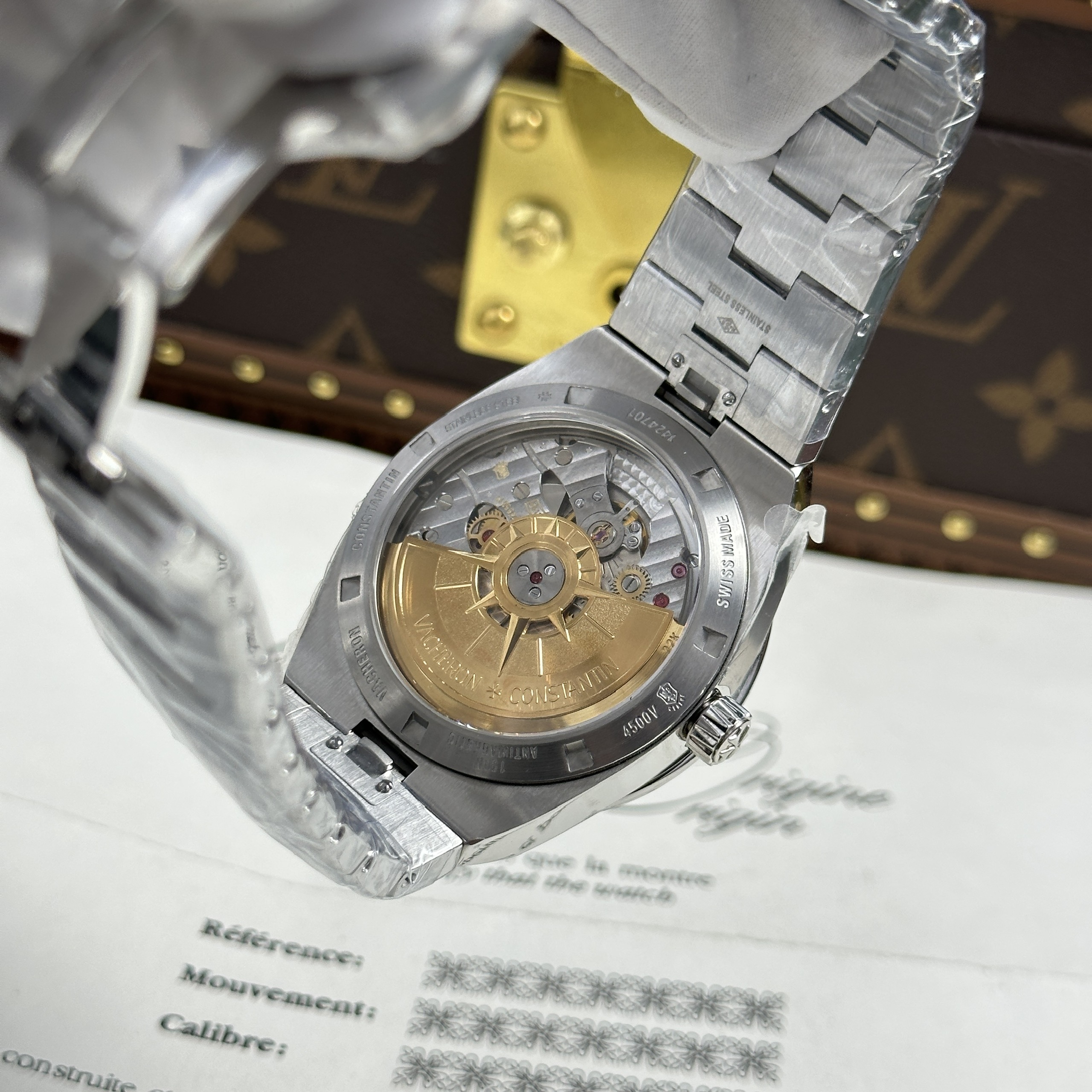 Đồng hồ Vacheron Constantin Chế Tác Overseas 4500V Mặt Trắng Nhà Máy MKS 41mm (4)