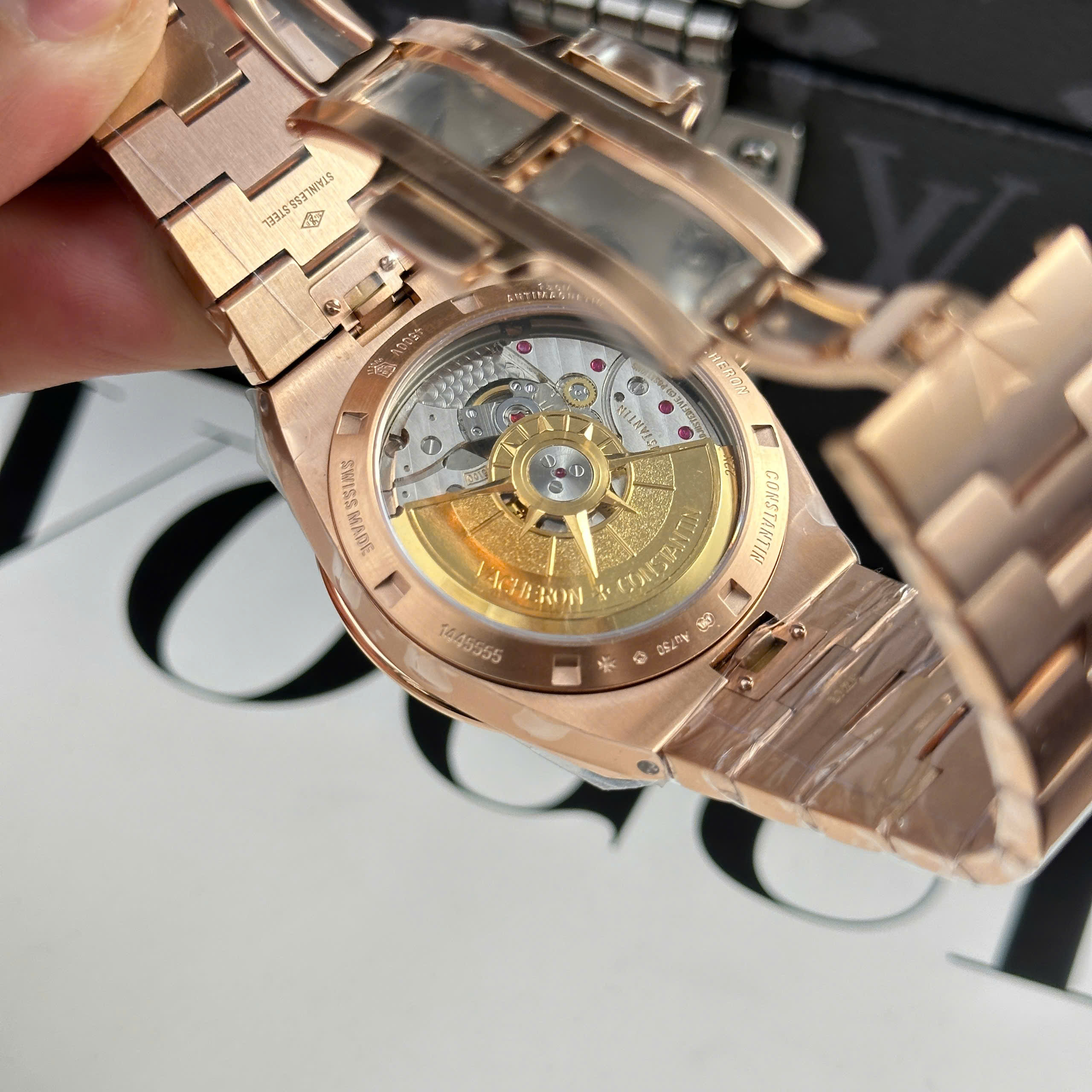 Đồng hồ Vacheron Constantin Rep 1 1 Overseas 4500V Mặt Trắng Xưởng MKS 41mm (4)