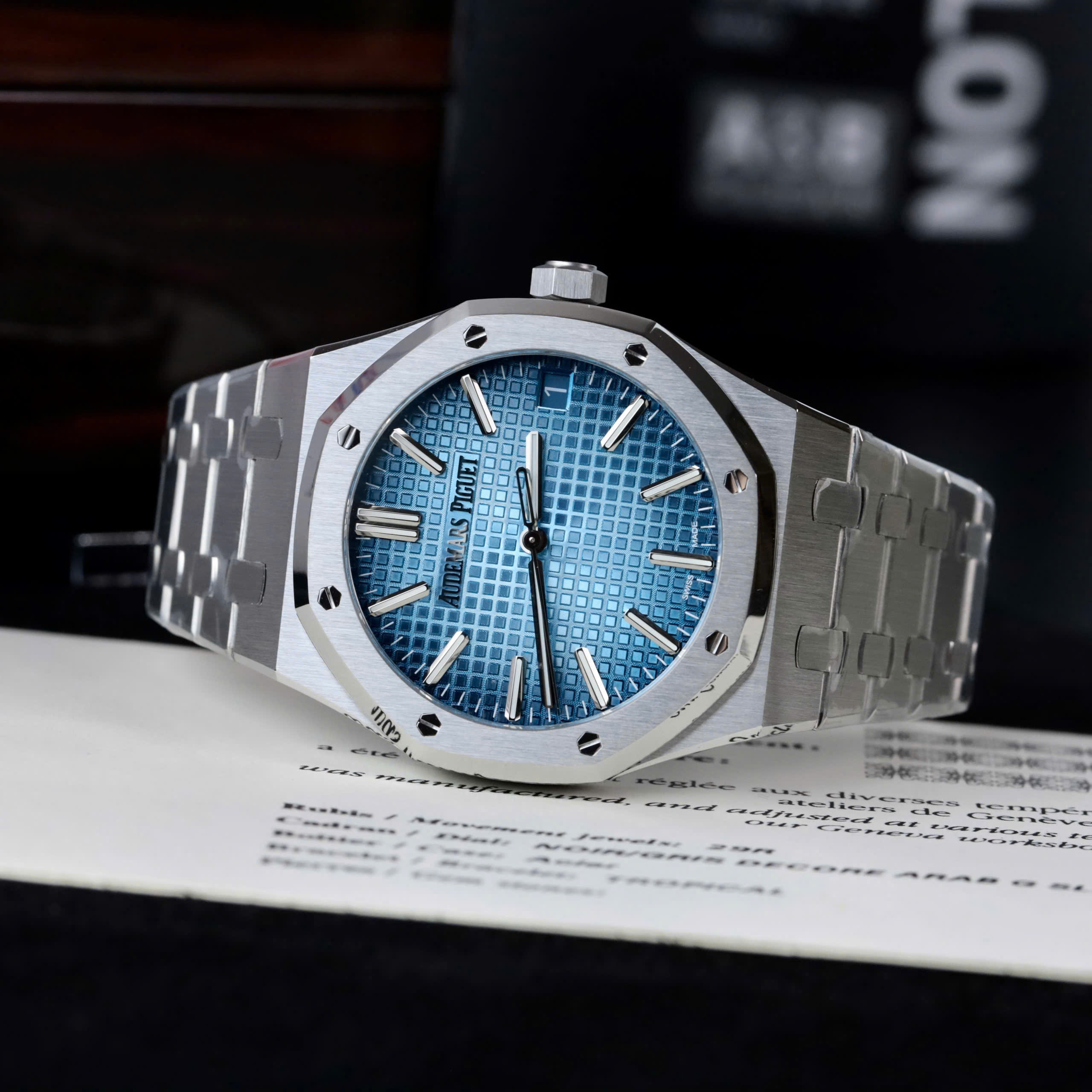 Đồng Hồ Audemars Piguet Royal Oak 15510BC Replica 11 Mặt Xanh Nhà máy ZF 41mm (3) Đồng Hồ Audemars Piguet Royal Oak 15510BC Replica 1:1 Mặt Xanh Nhà máy ZF 41mm