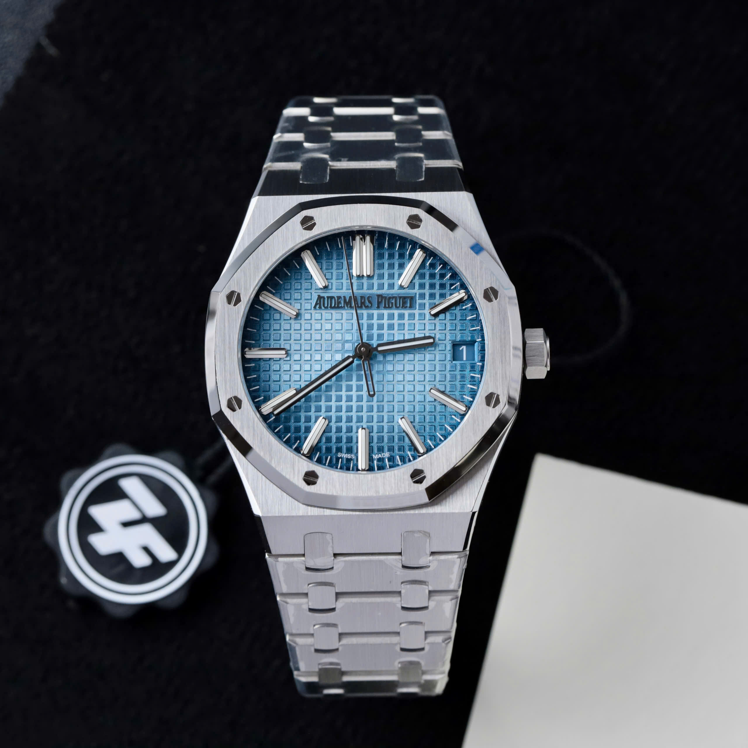 Đồng Hồ Audemars Piguet Royal Oak 15510BC Replica 11 Mặt Xanh Nhà máy ZF 41mm (9) Đồng Hồ Audemars Piguet Royal Oak 15510BC Replica 1:1 Mặt Xanh Nhà máy ZF 41mm