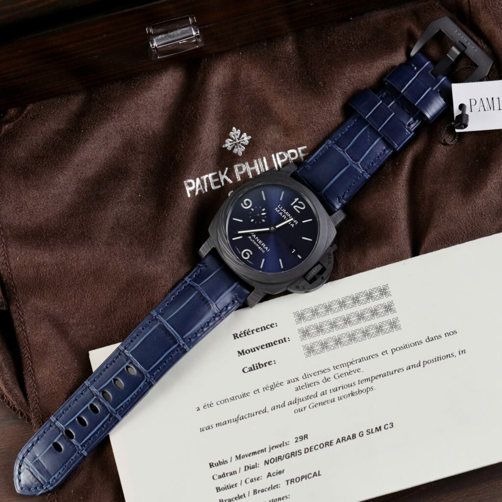 Đồng Hồ Panerai Luminot Marina PAM1664 Vỏ Cacbon Replica 1:1 Xưởng VS 44mm