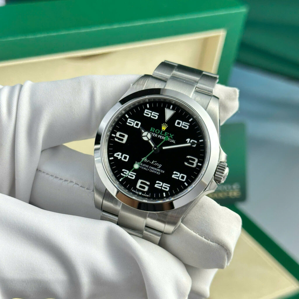 Đồng Hồ Rolex Air King 126900 Mặt Đen Replica 1:1 Nhà Máy VSF 40mm