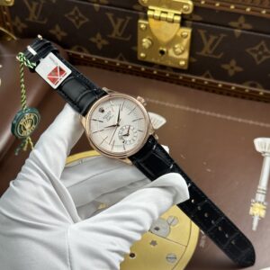 Đồng Hồ Rolex Cellini Dual Time 50525 Mạ Vàng Hồng Replica 1:1 Nhà Máy KZ 39mm