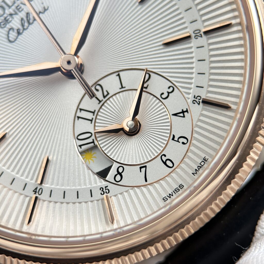 Đồng Hồ Rolex Cellini Dual Time 50525 Mạ Vàng Hồng Replica 1:1 Nhà Máy KZ 39mm