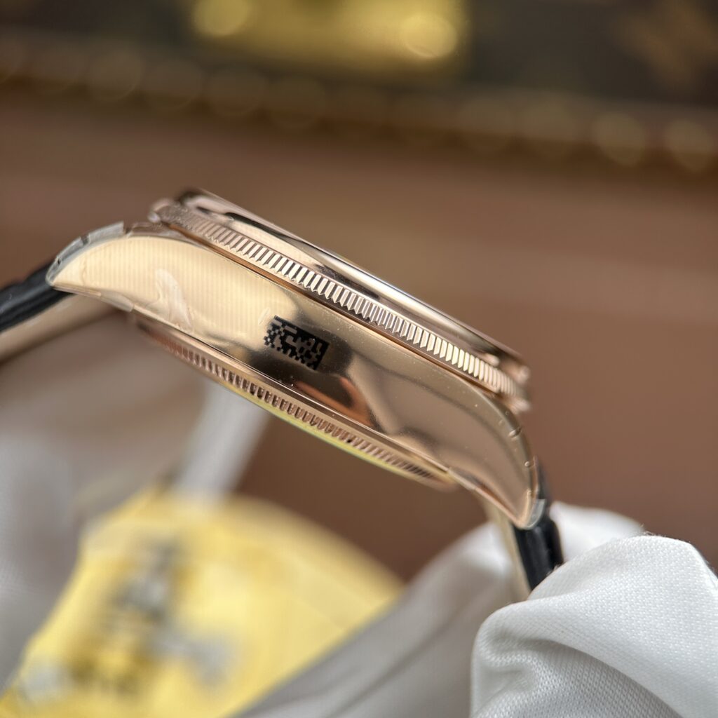 Đồng Hồ Rolex Cellini Dual Time 50525 Mạ Vàng Hồng Replica 1:1 Nhà Máy KZ 39mm