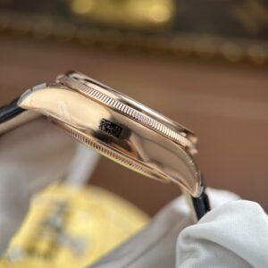 Đồng Hồ Rolex Cellini Dual Time 50525 Mạ Vàng Hồng Replica 1:1 Nhà Máy KZ 39mm