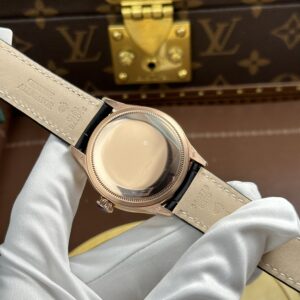 Đồng Hồ Rolex Cellini Dual Time 50525 Mạ Vàng Hồng Replica 1:1 Nhà Máy KZ 39mm