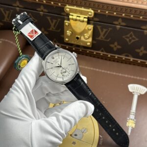 Đồng Hồ Rolex Cellini Dual Time 50529 Chế tác 1:1 Dây Da Nâu Nhà Máy KZ 39mm