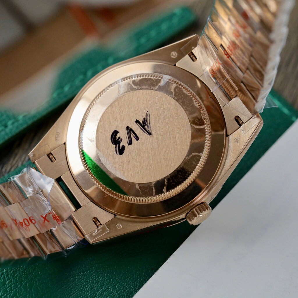 Đồng Hồ Rolex Day-Date Vàng Hồng Mặt Chocolate Replica 1:1 Trọng Lượng 179gr Nhà Máy GM 40mm