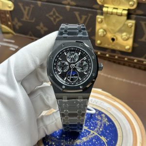 ĐỒNG HỒ AUDEMARS PIGUET REPLICA 11 ROYAL OAK PERPETUAL CALENDAR 26579CE MẶT SỐ MÀU ĐEN AUTOMATIC 41MM