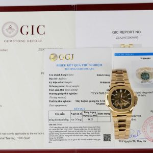ĐỒNG HỒ PATEK PHILIPPE NAUTILUS 5712R CHẾ TÁC BỌC VÀNG THẬT TINH CHỈNH CHUẨN AUTH FULL OPTIONS 40MM