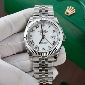 ĐỒNG HỒ ROLEX DATEJUST REPLICA 11 MẶT SỐ MÀU TRẮNG CỌC SỐ LA MÃ NHÀ MÁY VS VERSION 2 41MM