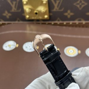 Đồng Hồ Rolex Cellini Dual Time 50525 Màu Vàng Hồng Replica 11 Mặt Đen Nhà Máy KZ 39mm (1)