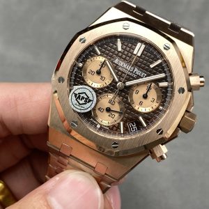 ĐỒNG HỒ AUDEMARS PIGUET REPLICA 11 ROYAL OAK 26240OR MẶT SỐ MÀU NÂU MẠ VÀNG HỒNG APS FACTORY 41MM (6)