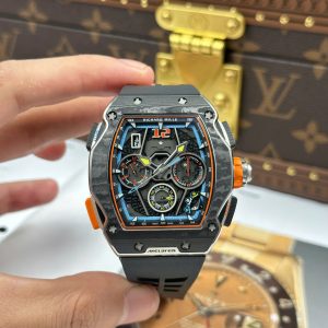 RICHARD MILLE RM65-01 REPLICA WATCHES SKELETON DIAL RUBBER STRAP CHRONOGRAPH 44.5X49.9MM